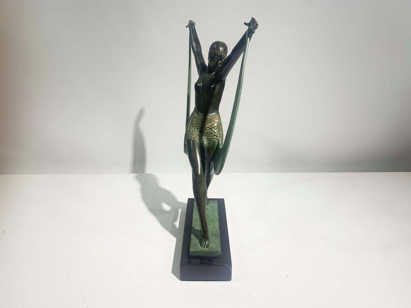 Lysis Dancer Sculpture Signed "Fayral"(Pierre Le Faguays) For Max Le Verrier photo Art