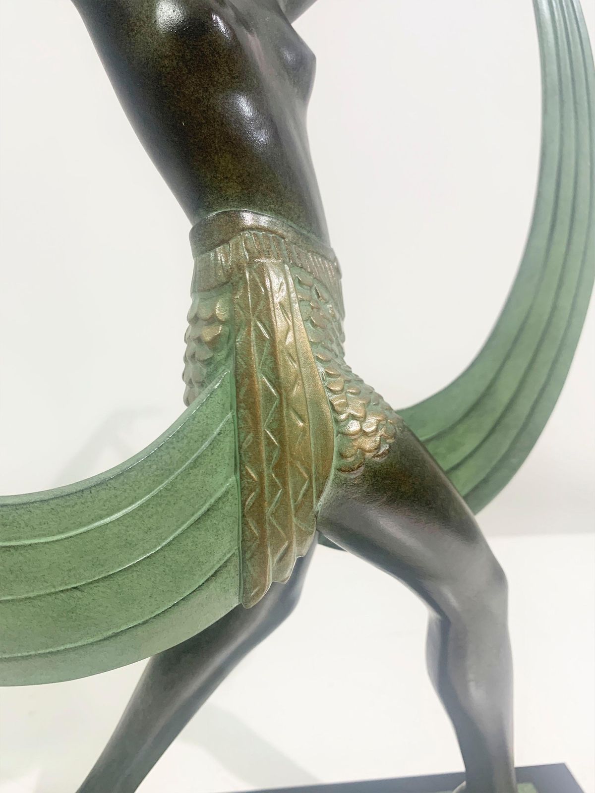 photo furniture Lysis Dancer Sculpture Signed "Fayral"(Pierre Le Faguays) For Max Le Verrier