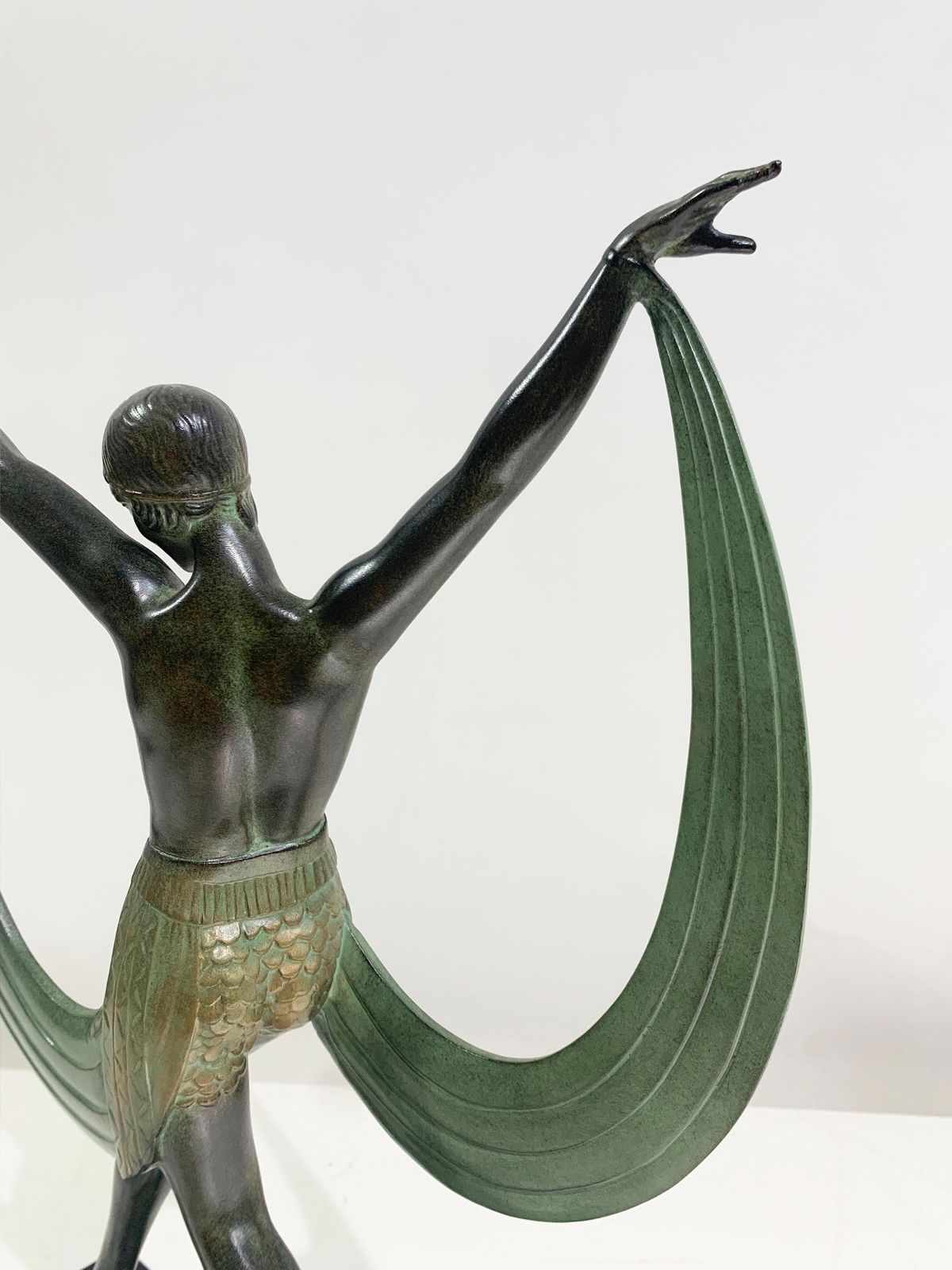 3657.0 Lysis Dancer Sculpture Signed "Fayral"(Pierre Le Faguays) For Max Le Verrier photo