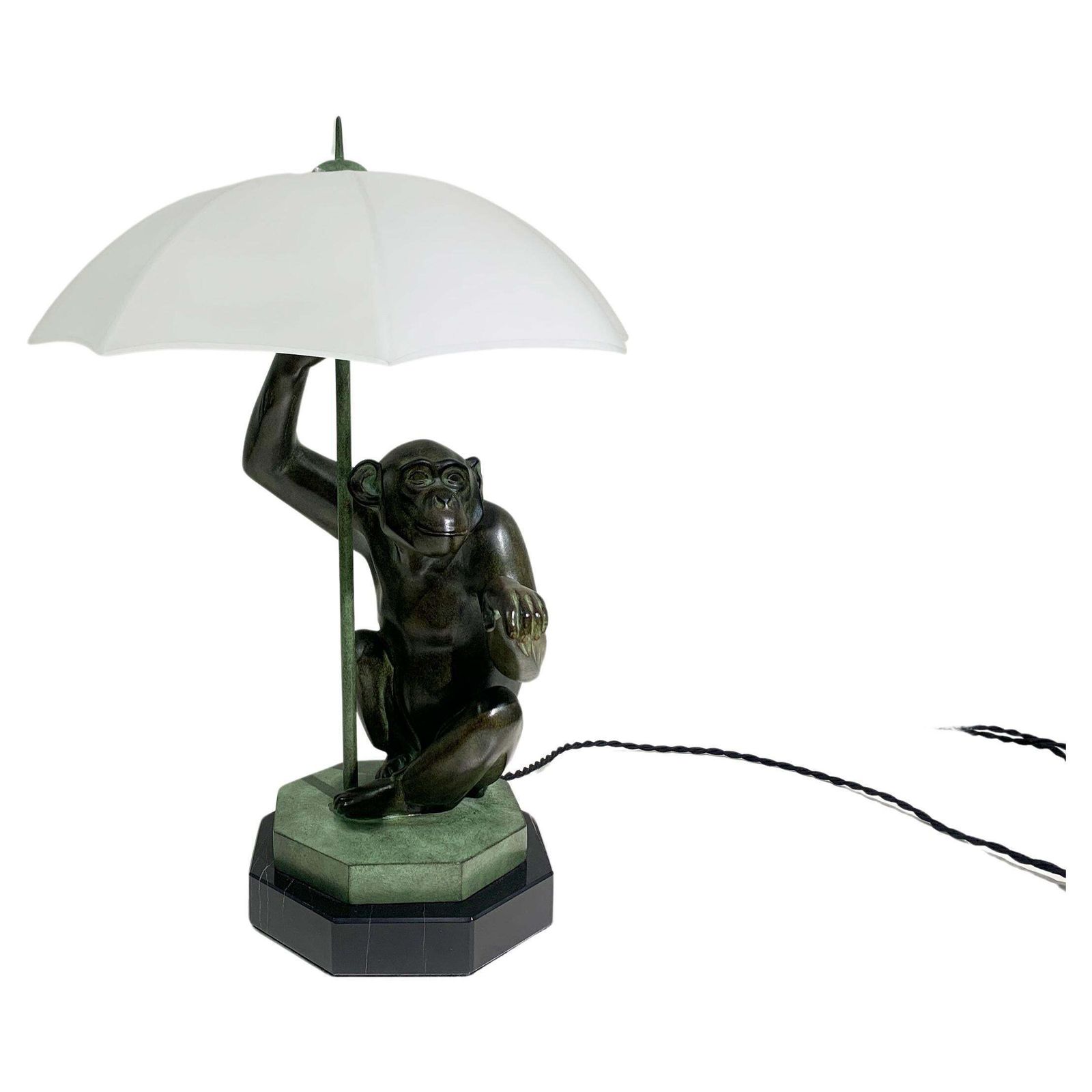 "Pluie" Table Lamp/Sculpture By Max Le Verrier Signed "Le Verrier"
