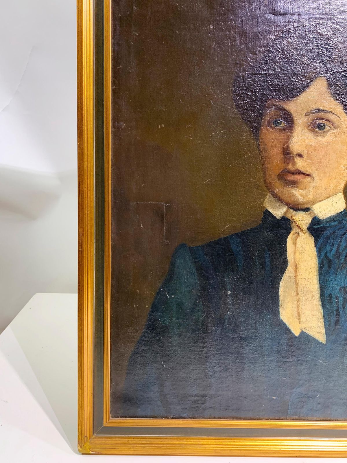 19th Century Portrait Wooden Framed Painting / Oil On Canvas photo buy