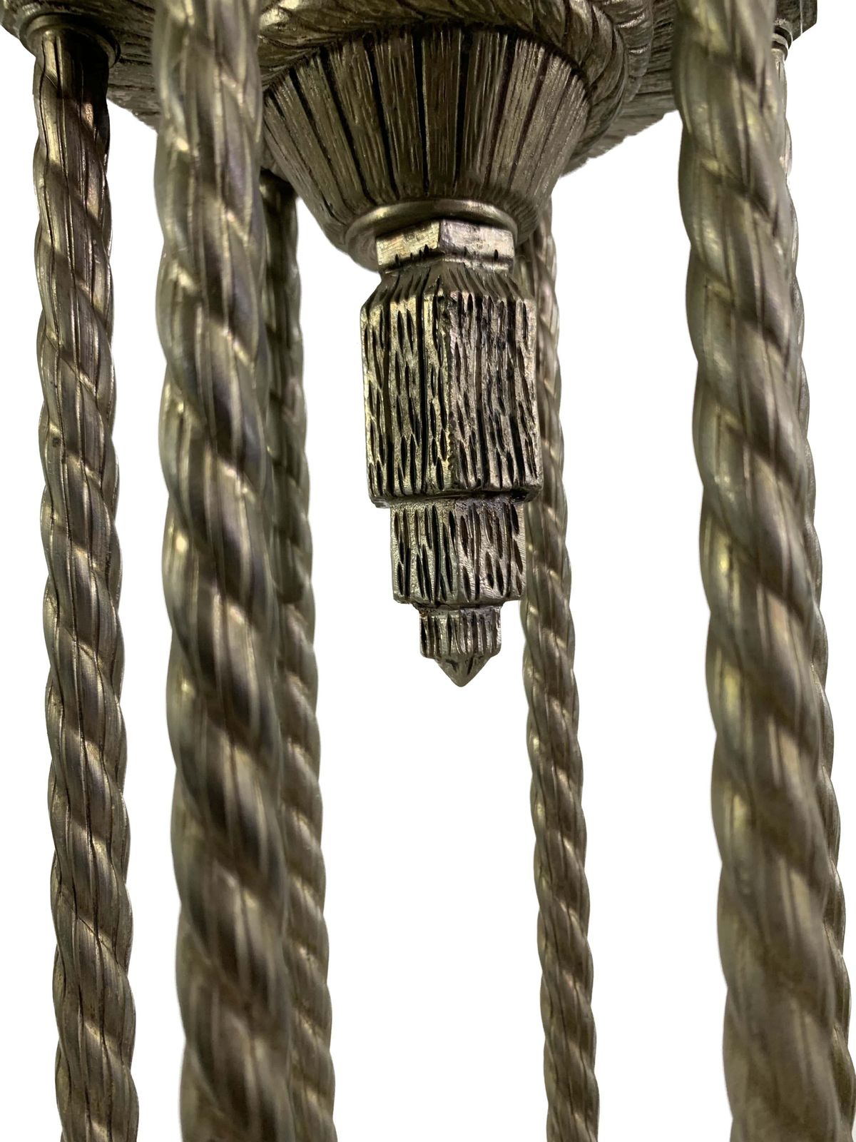 French Art Déco Chandelier Signed Muller Frères Luneville, Circa 1930 photo for sale