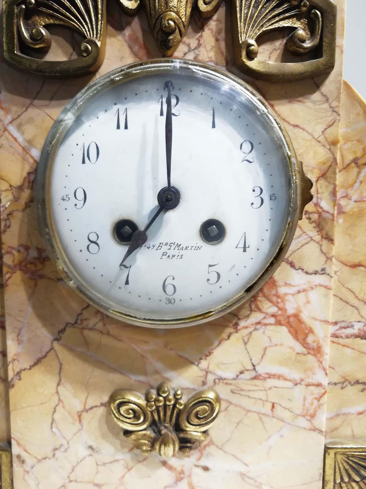 Marble And Gilt Bronze Clock Set, Signed Bonnet And Pottier, France, 1930 photo furniture