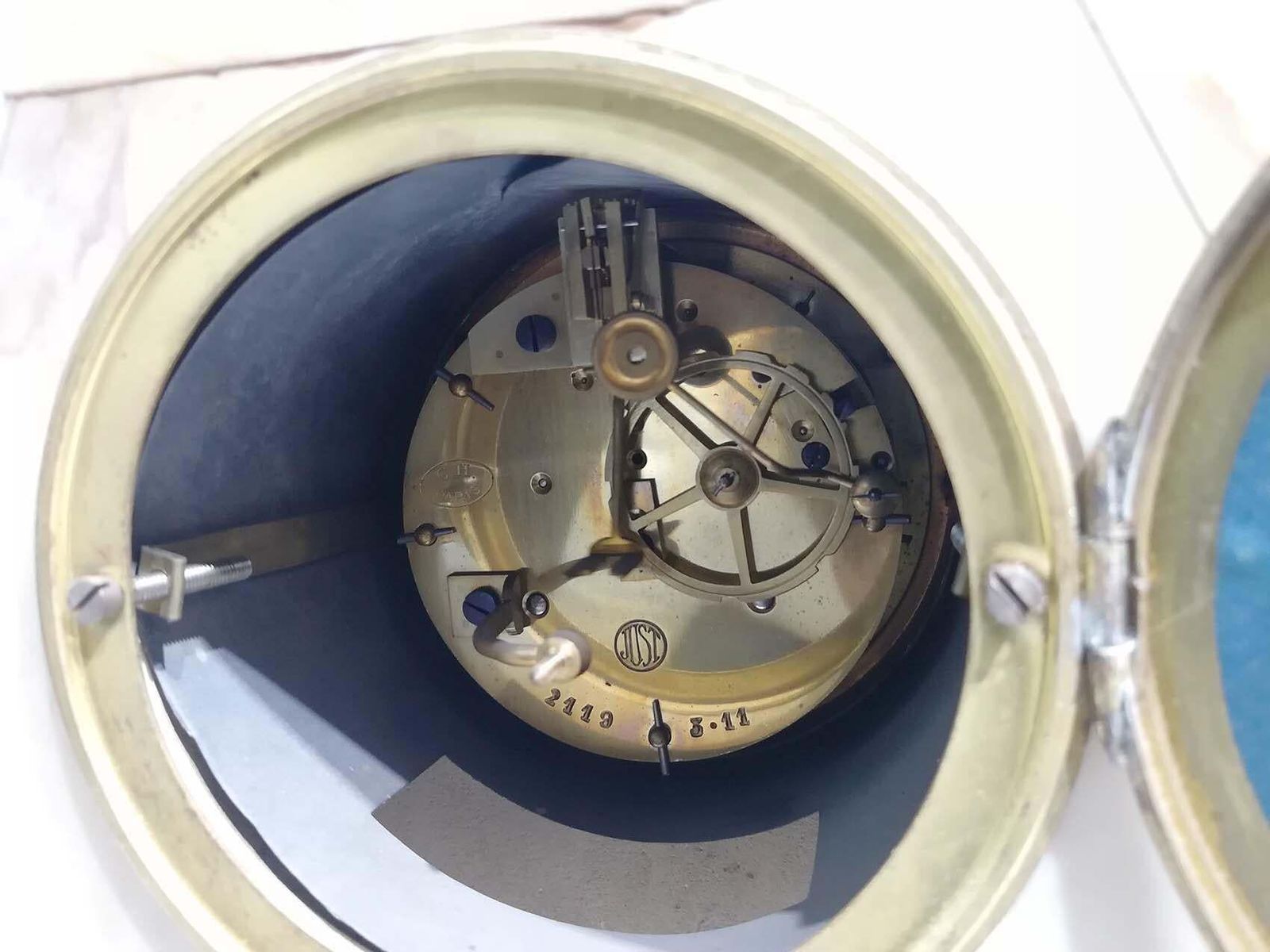 Gorgeous French Art Deco Clock Set And Two Tazzas Signed C.H Paris And “Just" photo buy