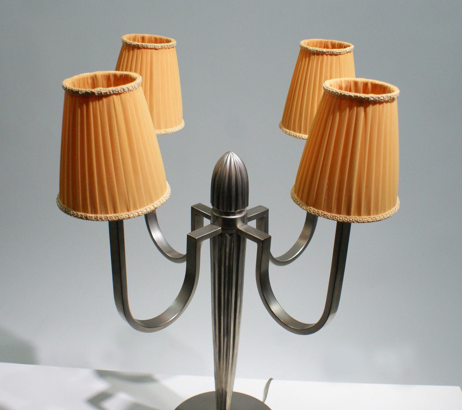 Stunning Pair Of Art Deco Table Lamp In The Style Of J.E Ruhlmann photo vintage