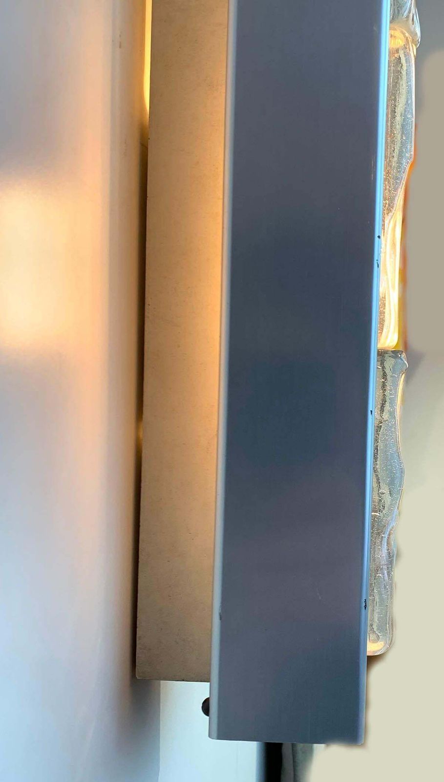 Pair Of French Art Deco Sconces With 5 Saint Gobain Glass Bricks, Circa 1970 photo 3211.0