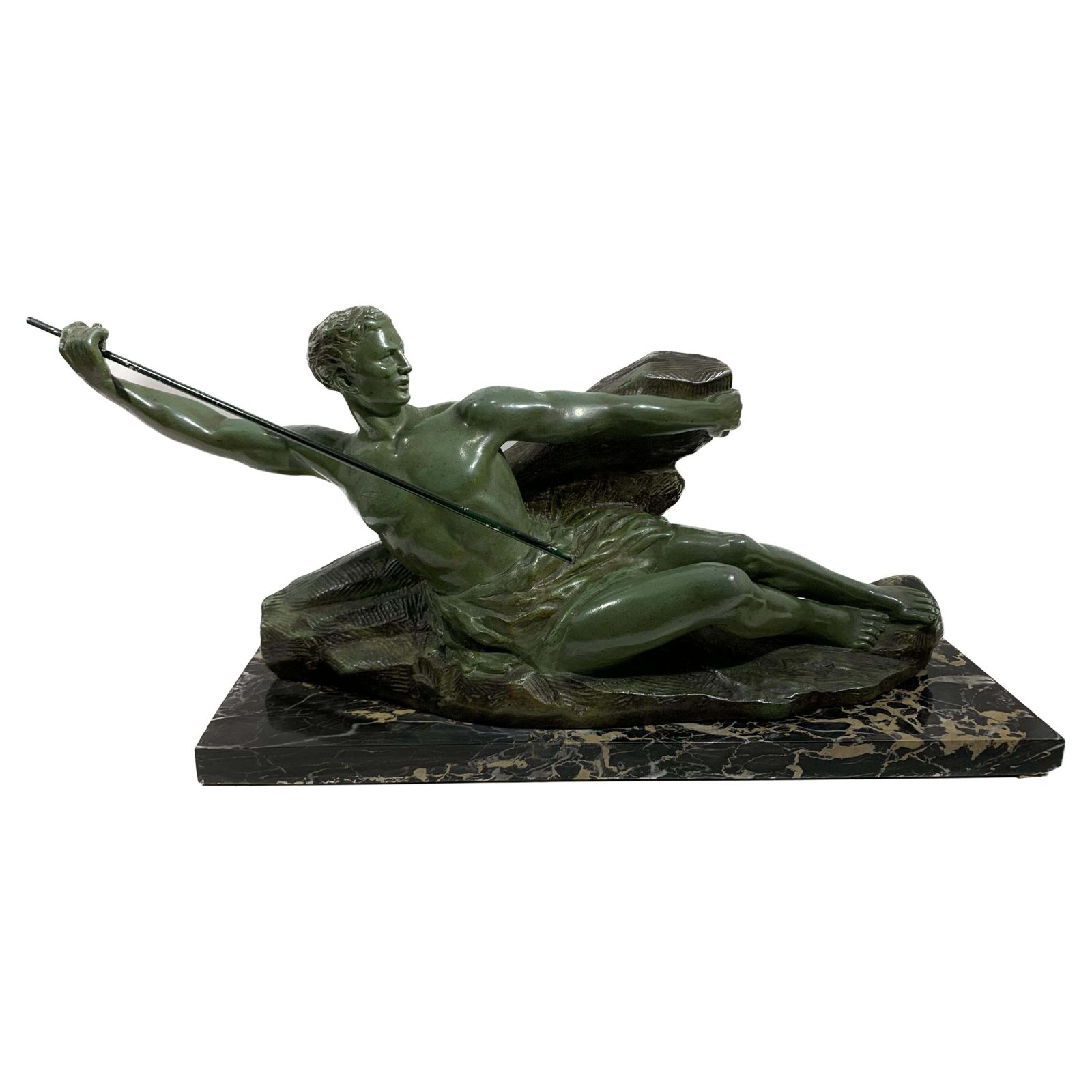 Midcentury Bronze Sculpture Stamped Editions Deluen And Signed Lasra