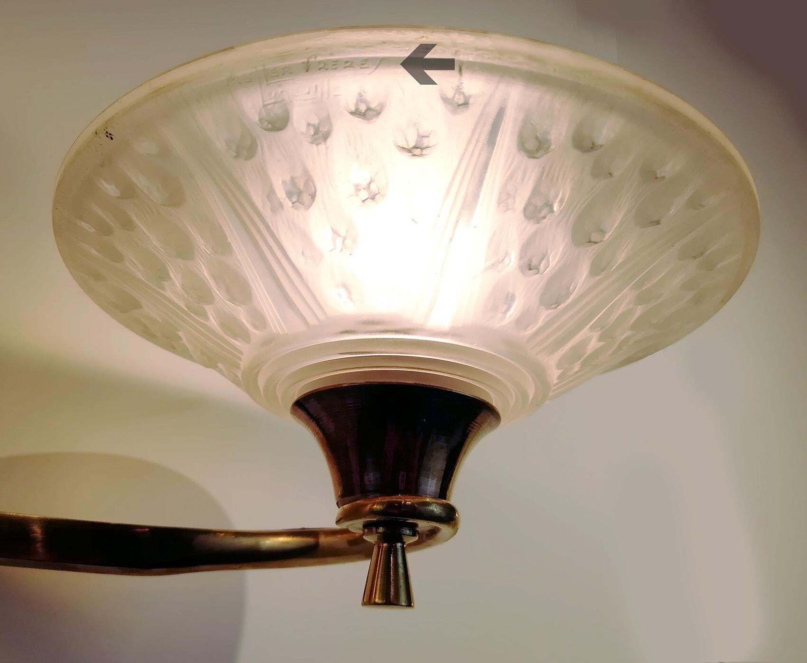 Gorgeous And Rare Pair Of French Art Deco Sconces Signed Muller Frères Luneville photo 6780.0