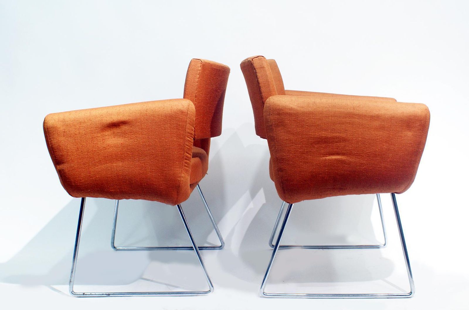 Pair Of 760 Chairs By Joseph Andre Motte, France, 1957 For Steiner, Paris photo for sale