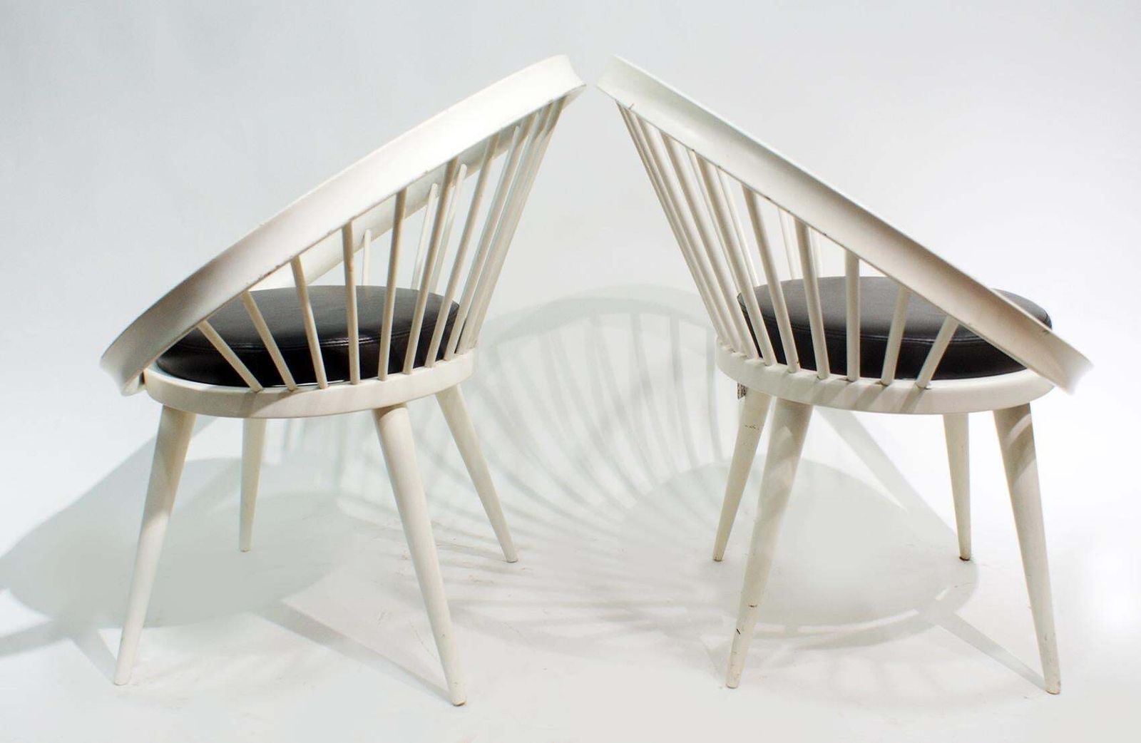Pair Of Round Chair By Yngve Ekstrom, 1960 photo for sale