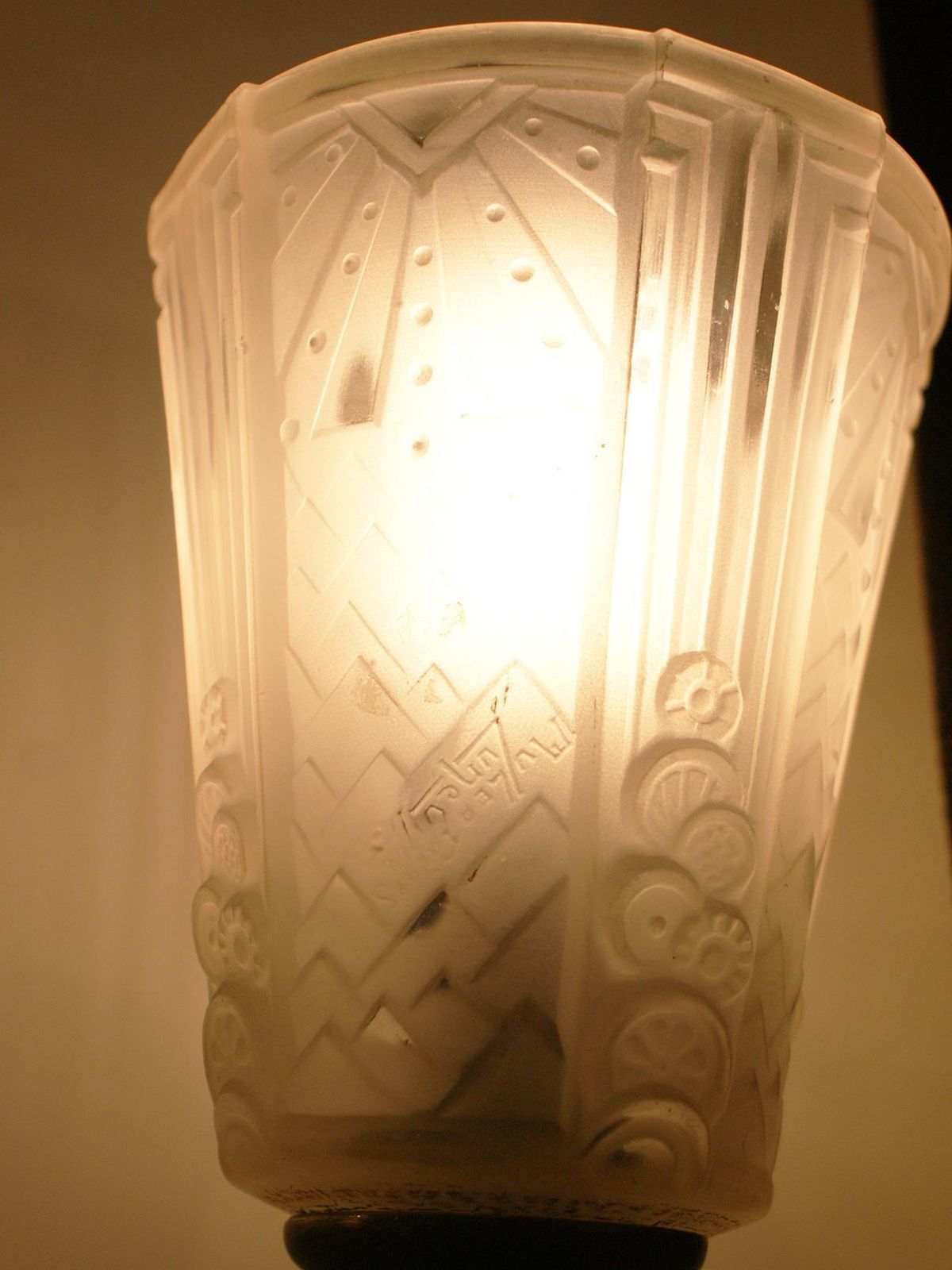 Pair Of Art Deco Sconces Signed Muller Freres Luneville photo vinterior