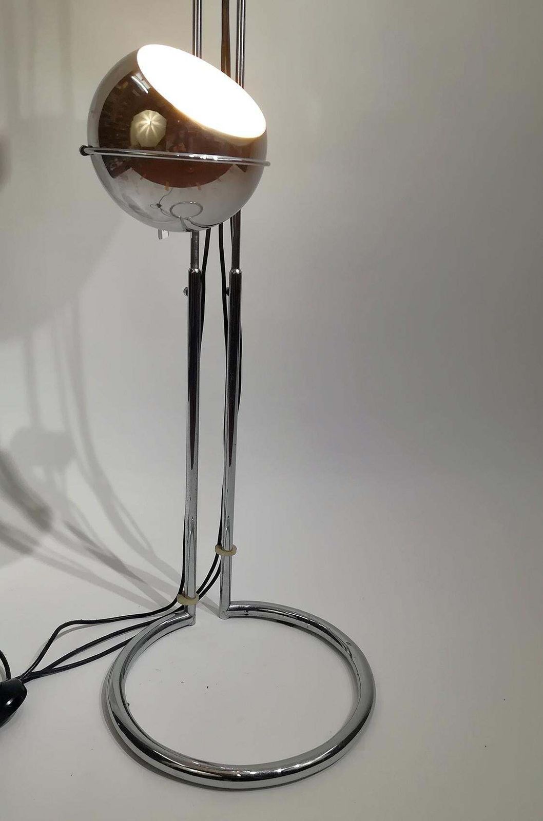 photo furniture “Goffredo Reggiani” Eyeball Triple Light Floor Lamp, Circa 1970
