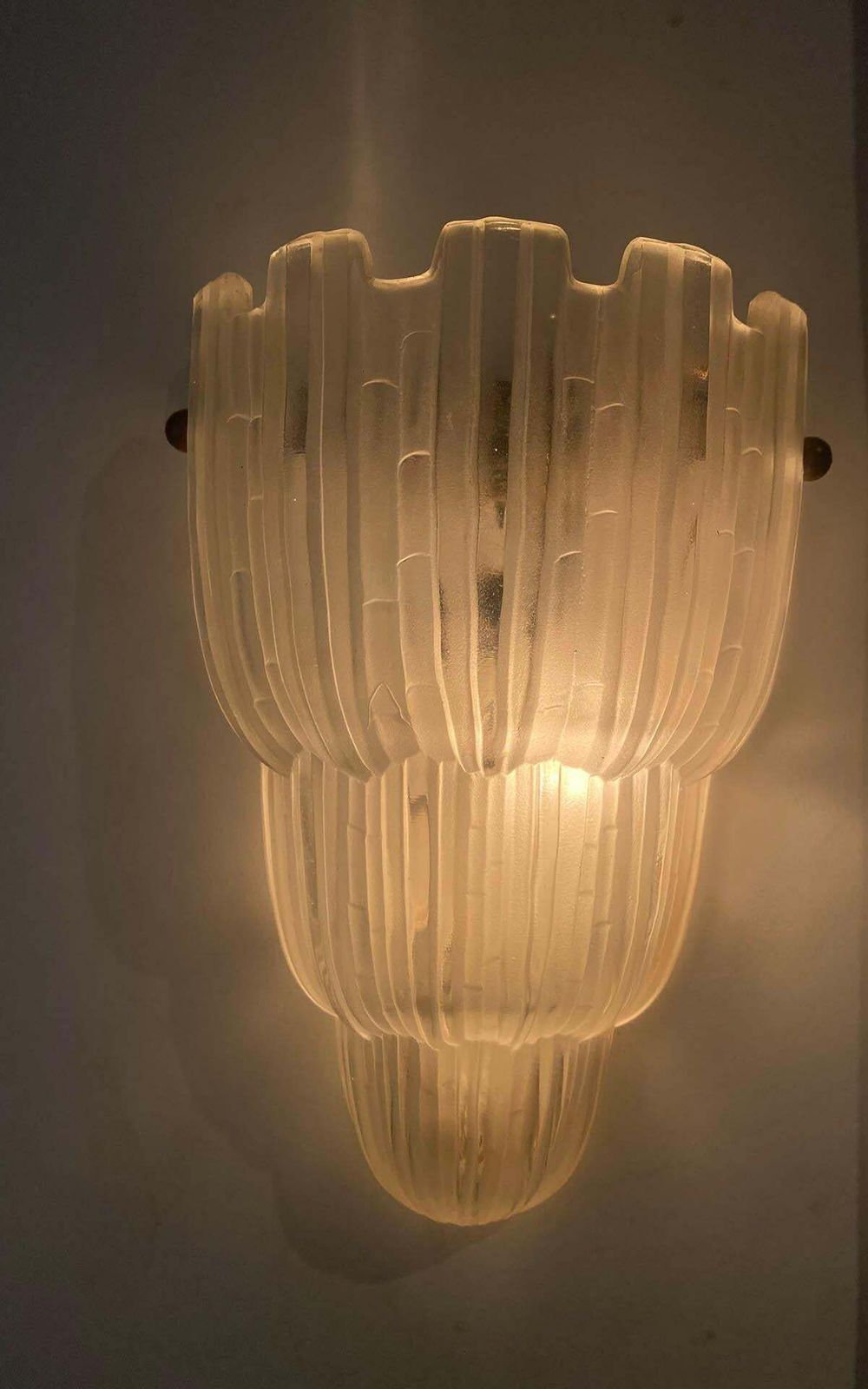 Pair Of French Art Deco "Waterfall" Sconces Signed By Sabino, Circa 1930 photo 6155.0