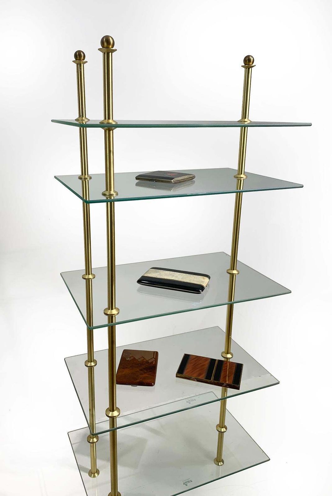 20th Century Art Deco Glass Display Shelves, Italy, Circa 1950s photo for sale