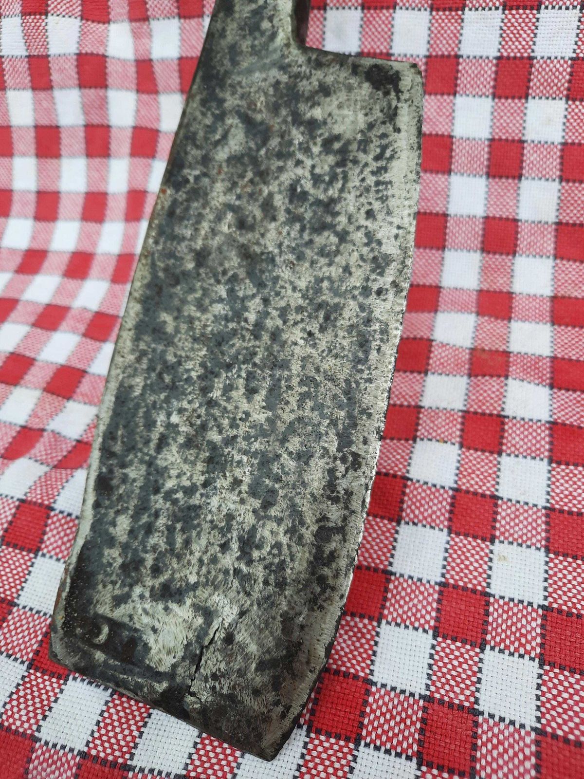 Antique French Butcher Cleaver: Hand Forged Steel Kitchen Chopper photo Home Decor
