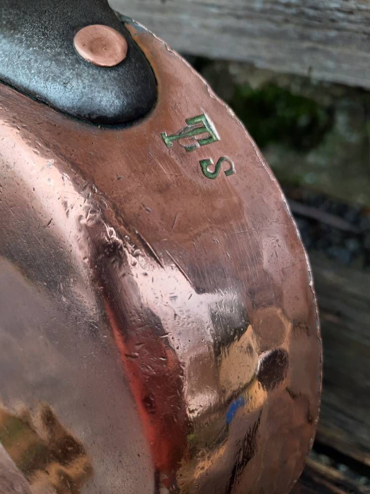 Vintage Dehillerin Copper Saute Pan: Tin Lined French Skillet photo furniture