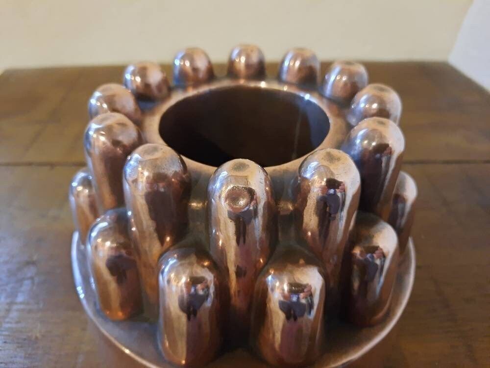 Antique French Copper Jelly Mold: Victorian Kitchen Decor photo 191.0