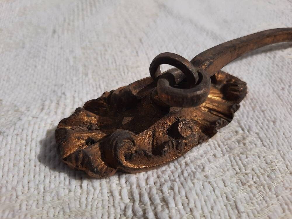 Antique Bronze Ormolu Curtain Tie Backs: French Chateau Window Hardware photo buy