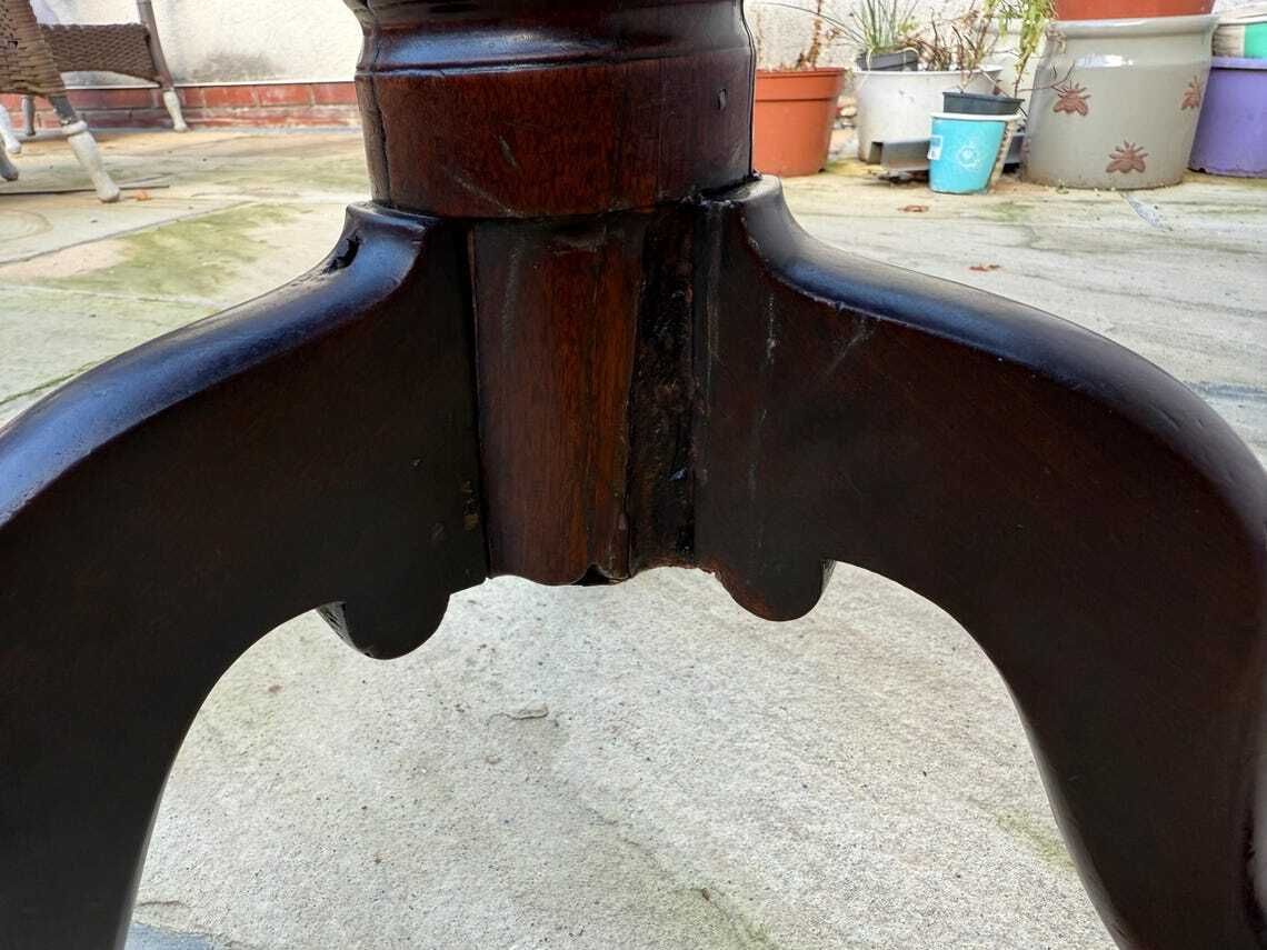 photo for sale Antique Georgian Table Drop Tilt Top Tripod Table With Tripod Base