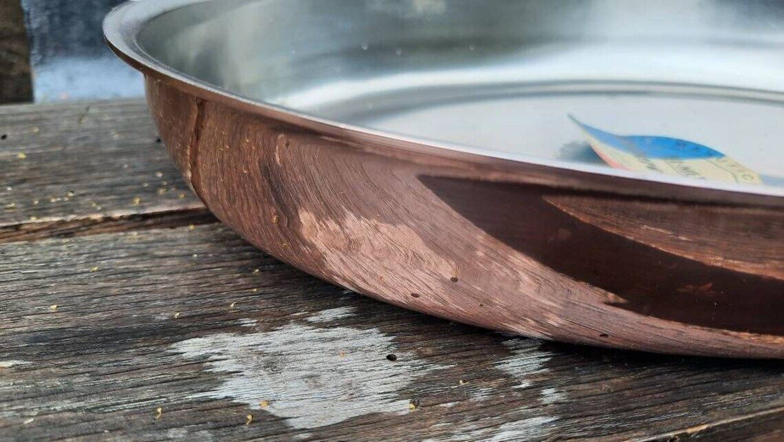 Villedieu Copper Fish Skillet: French Artisan Stainless Steel Lined Pan photo 196.0