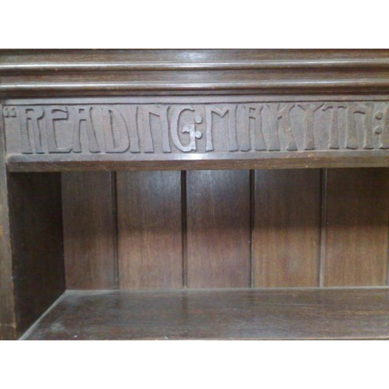 Liberty And Co. An Arts And Crafts Oak Over Mantle Or Hanging Bookshelf photo for sale