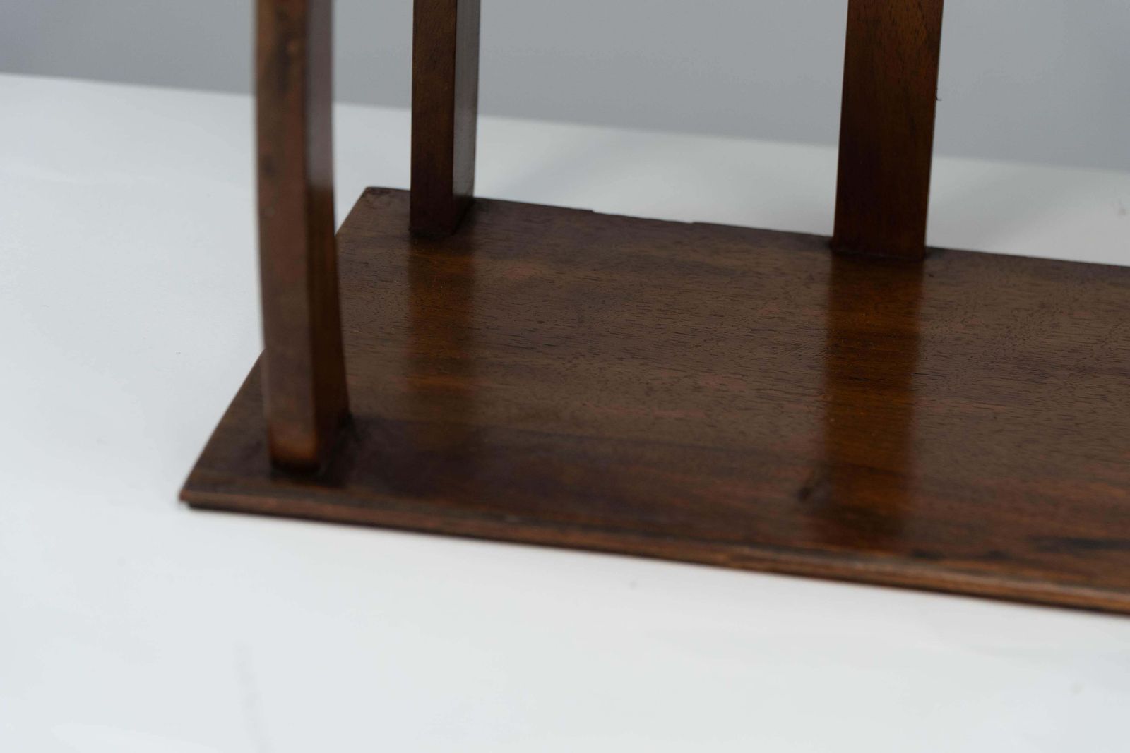 photo furniture W. R. Lethaby. A Cotswold School Arts And Crafts Walnut Waterfall Wall Shelf