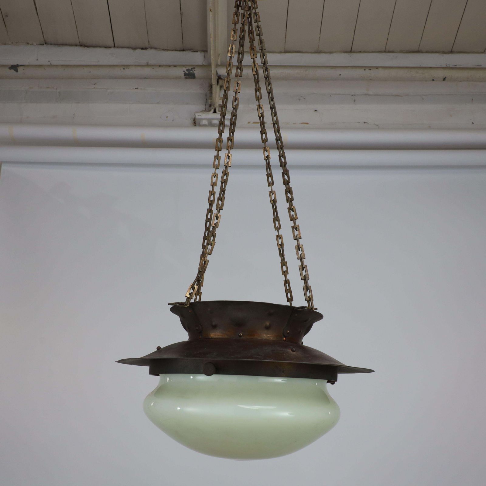Birmingham Guild Of Handicraft. A Rare Arts And Crafts Circular And Copper Light photo furniture
