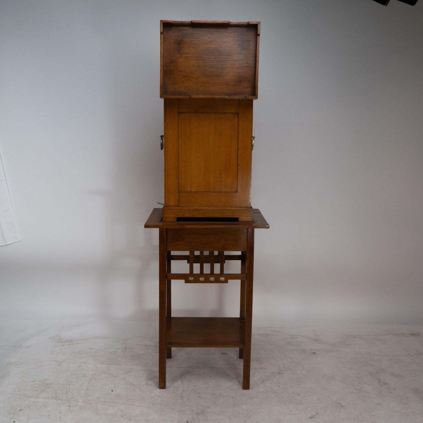 Wmf. A 12 Person Cutlery Service In Original Stylized Secessionist Oak Cabinet photo 8000.0