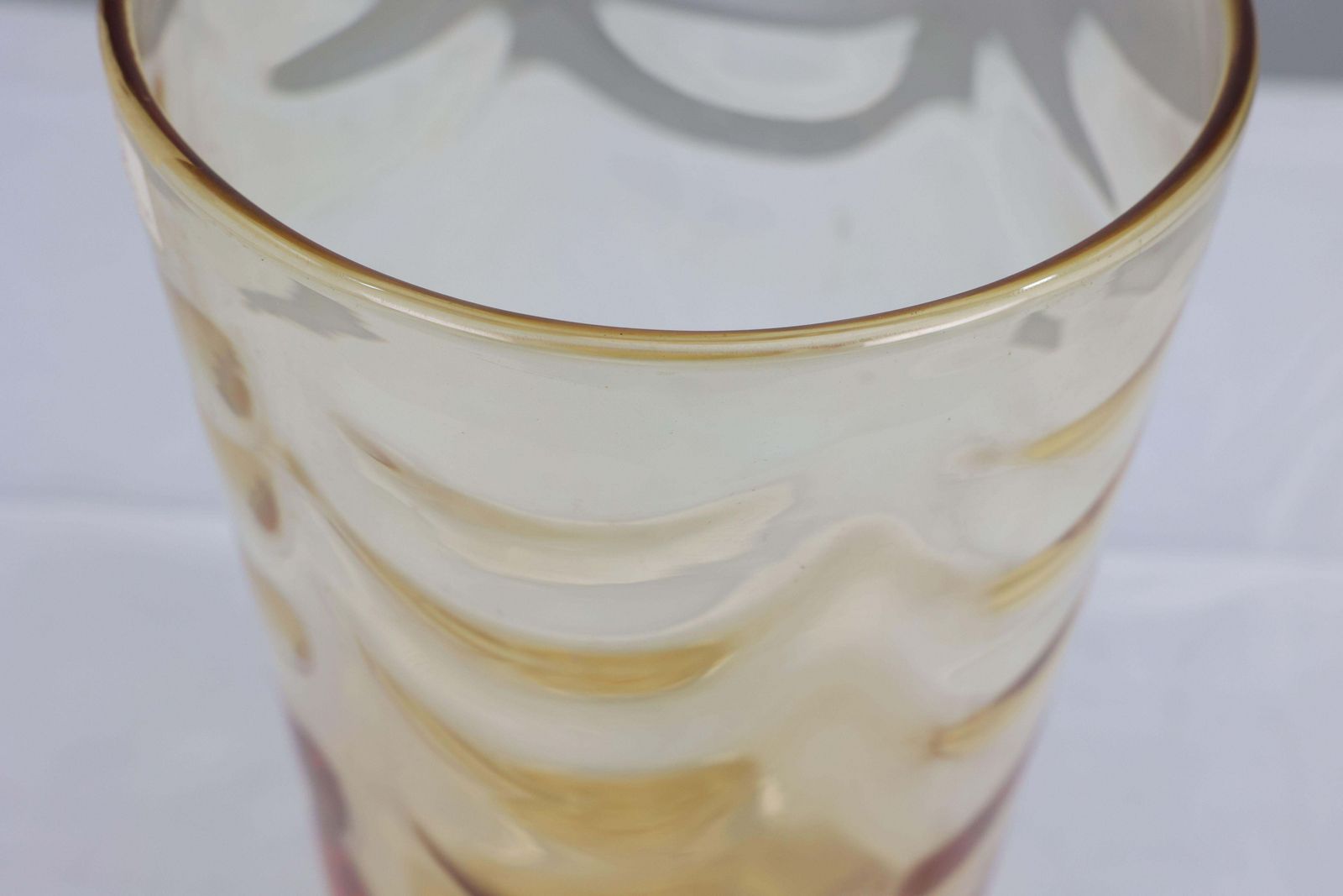 photo for sale Barnaby Marriott Powell. A Large Mid Century Coloured Glass Vase