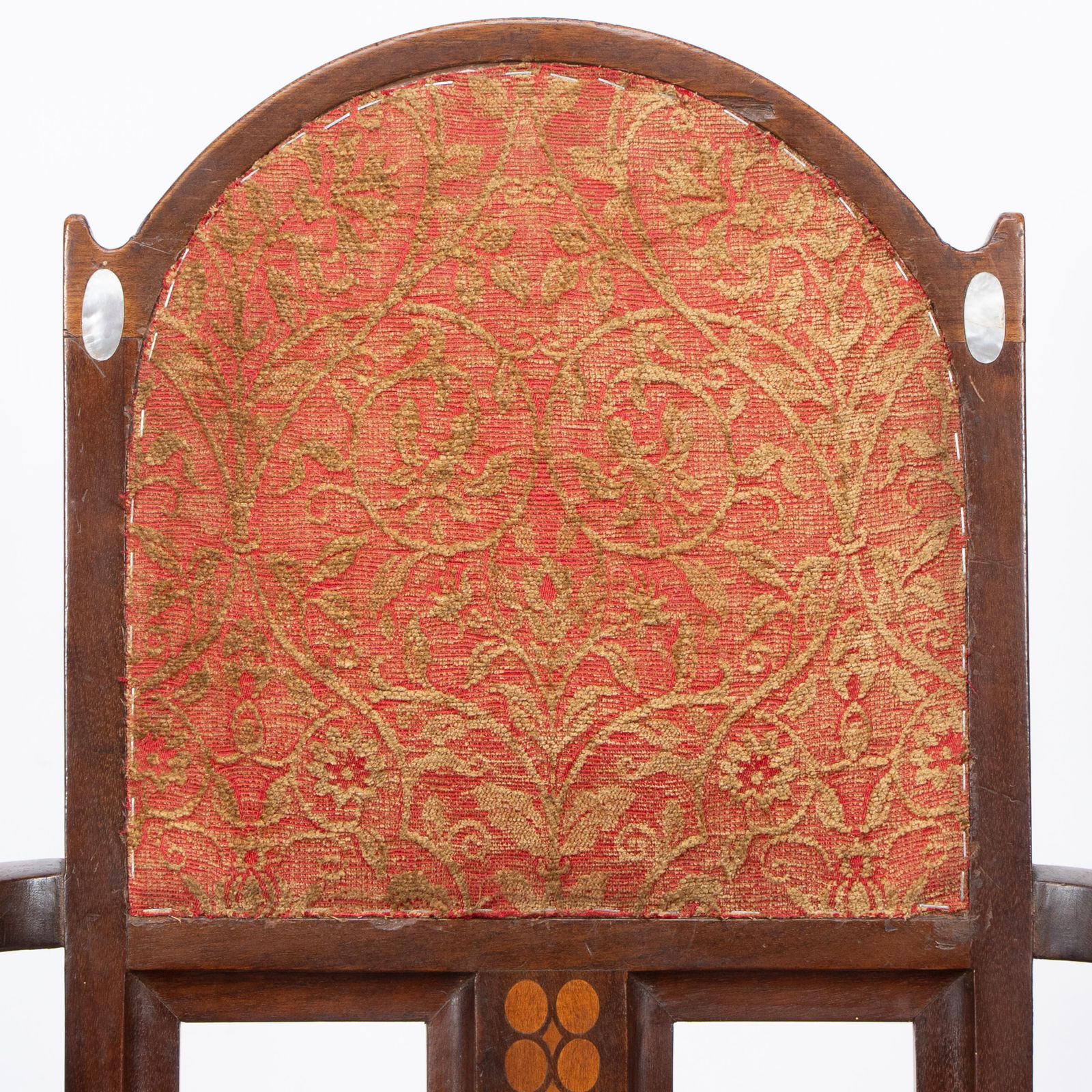 G M Ellwood For J S Henry. Arts & Crafts Armchair With Mother Of Pearl Inlays photo vinterior
