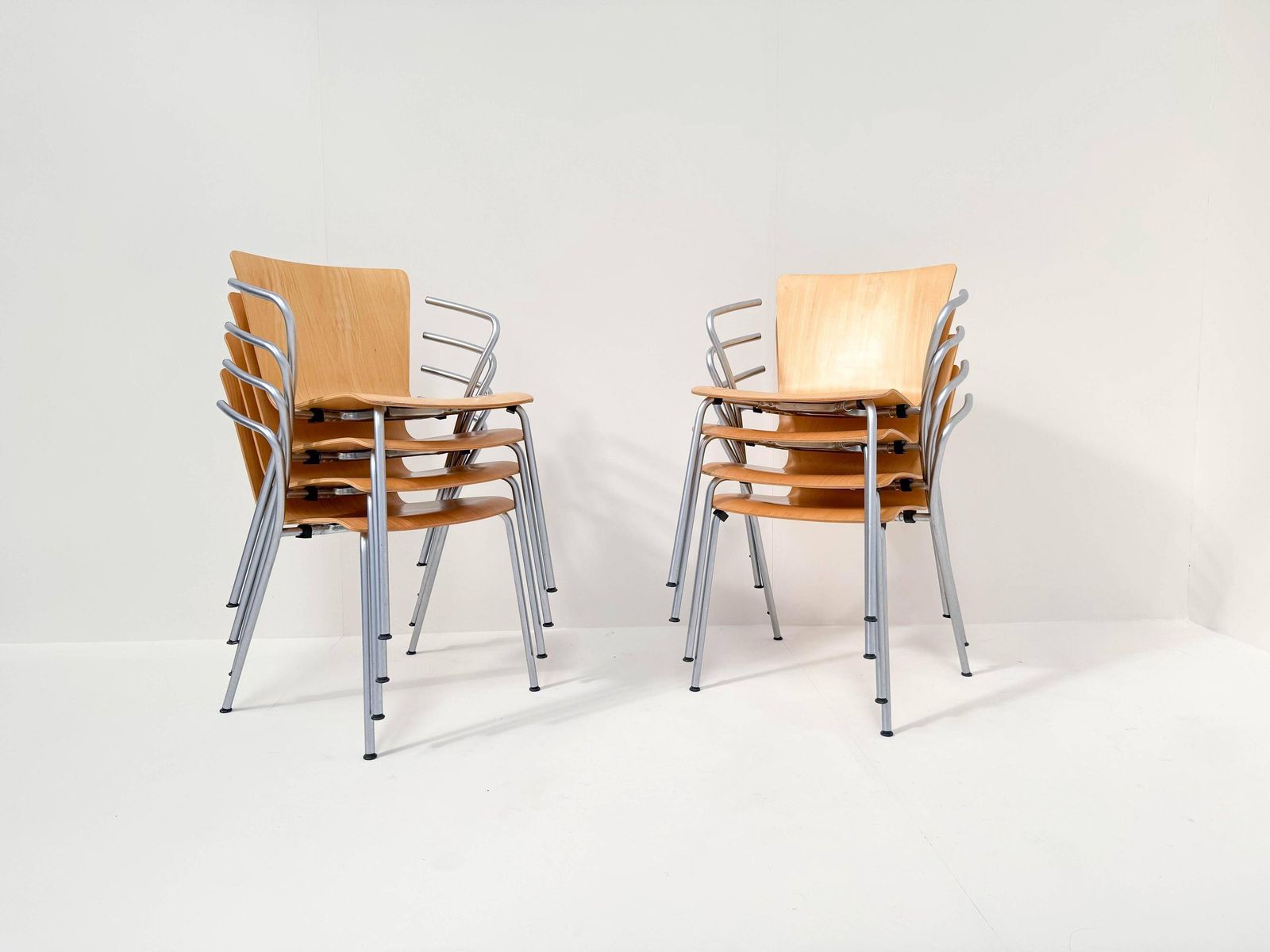 Set Of 8 Vico Magistretti “Vico Duo” Armchairs For Fritz Hansen, 1997 photo Furniture