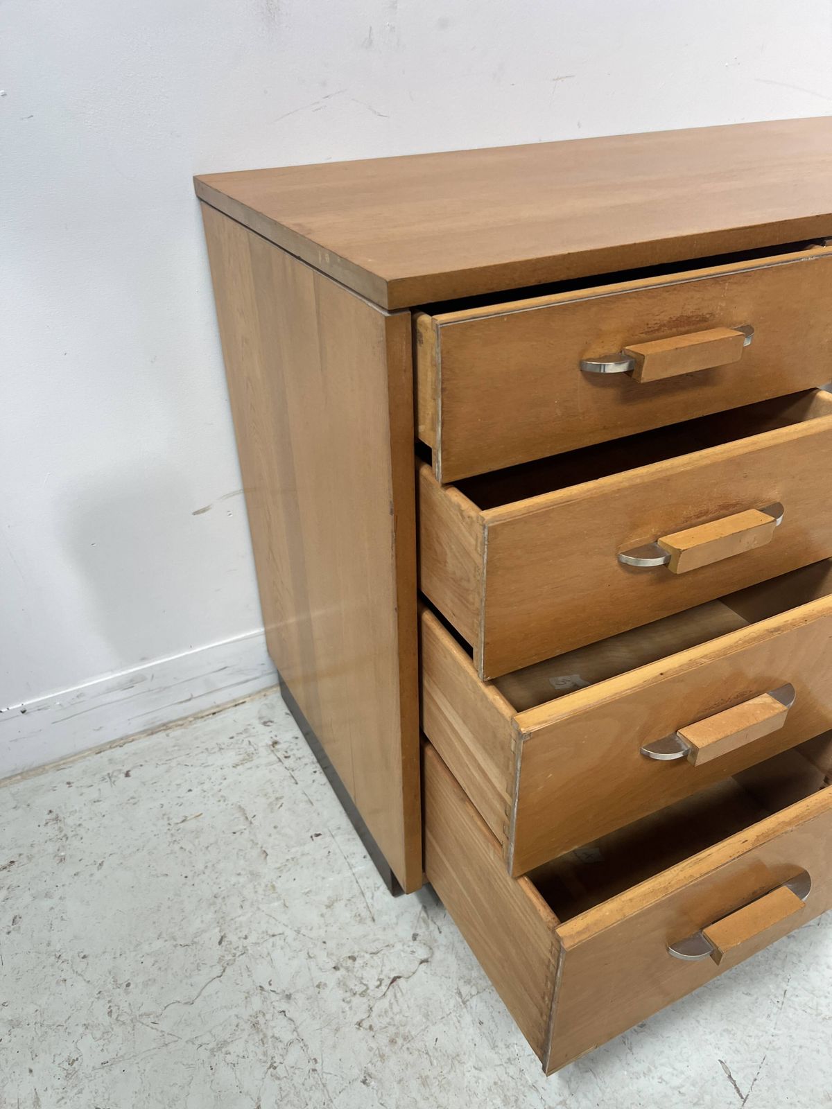 20th Century Maple Veneer Style Desk photo for sale