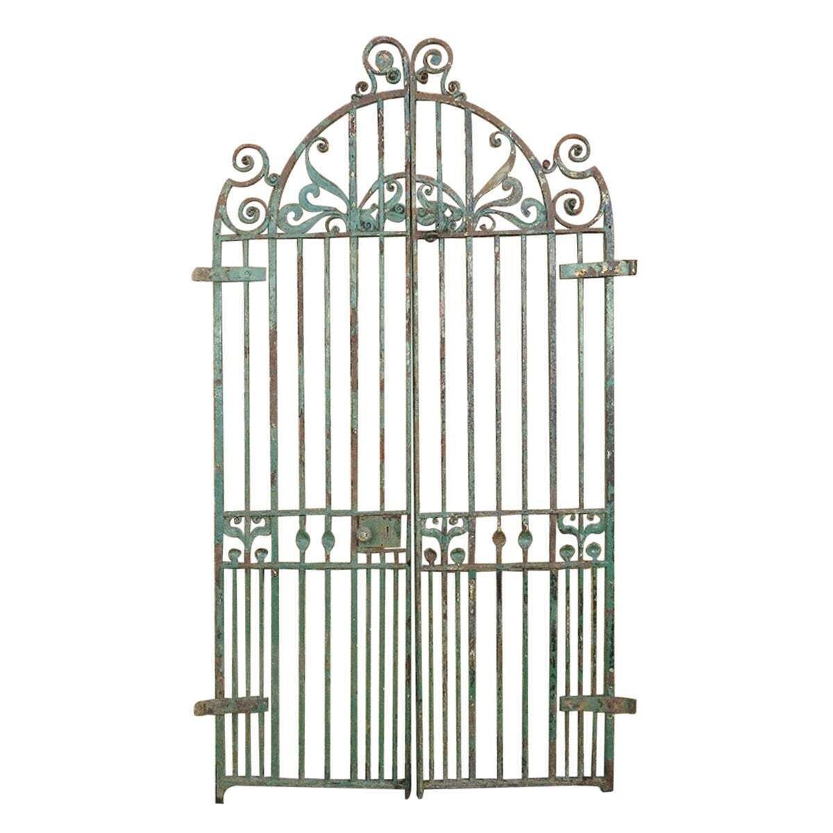 An Exceptional Period Pair Of Arts & Crafts Hand Hammered & Wrought Iron Gates