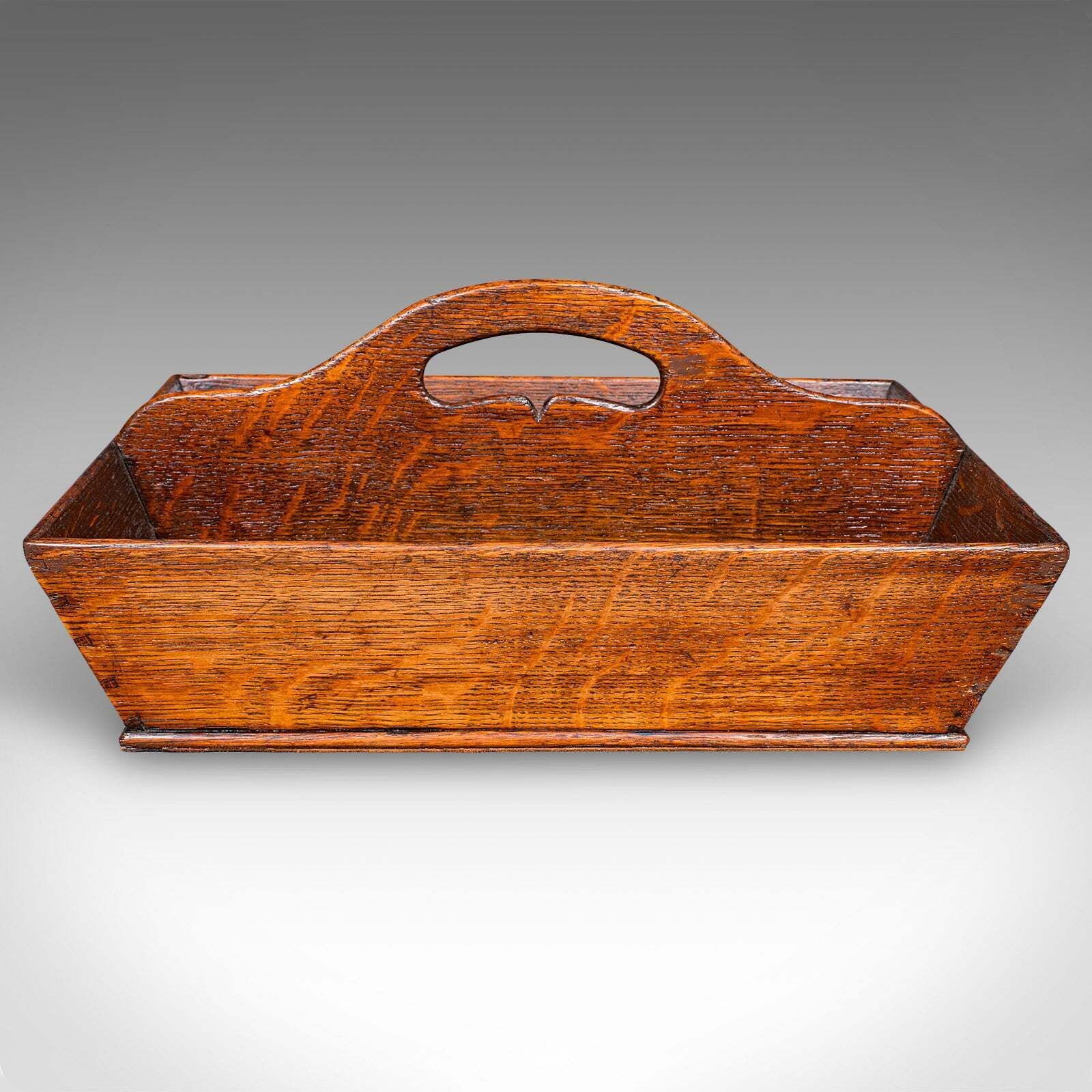 Antique Ladies Country Kitchen Work Box, English, Oak, Garden Trug, Victorian photo furniture