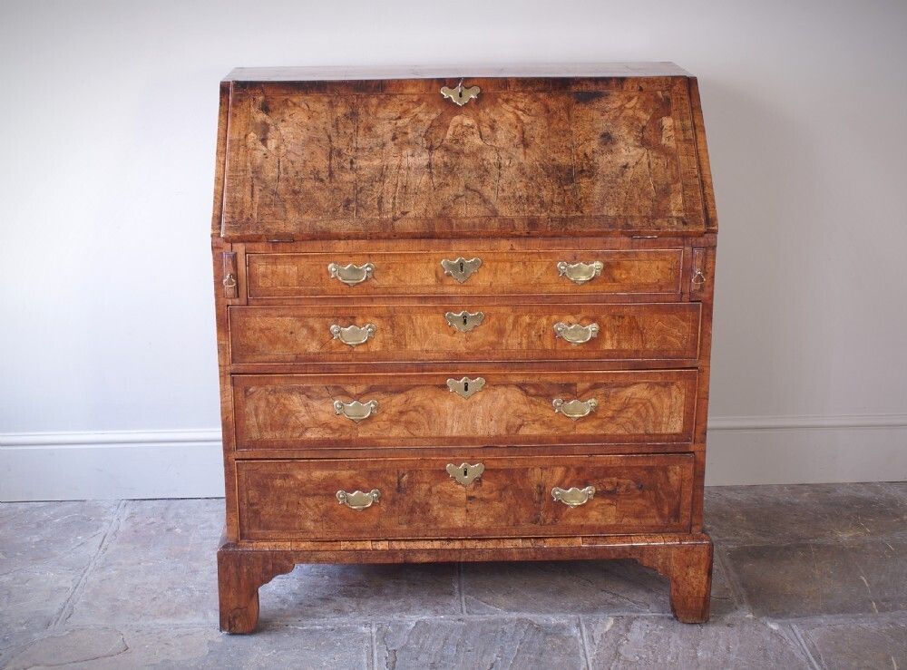 photo furniture George II Walnut Bureau, 18th Century And Earlier