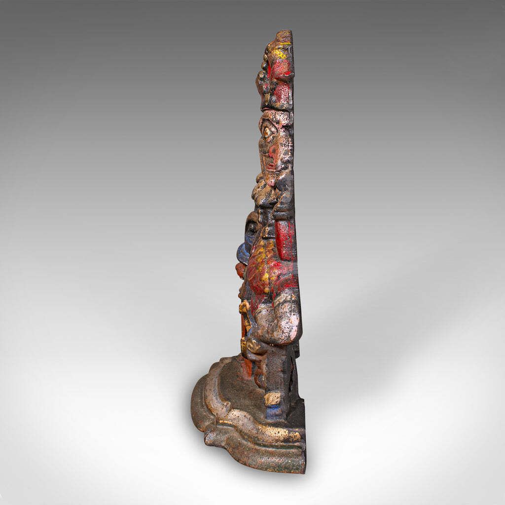 Antique Mr Punch Doorstop English Painted Figure Door Keeper Victorian 1880 photo vinterior