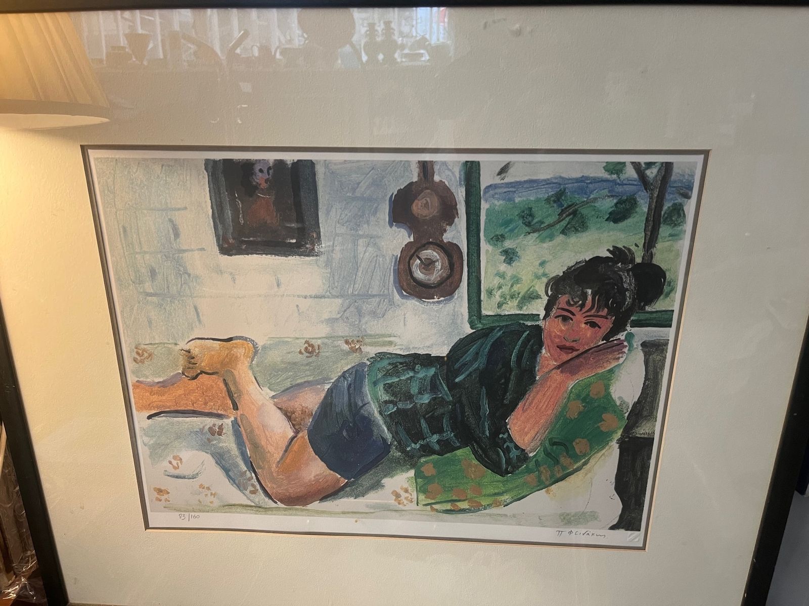 “Reclining Woman” – Limited Edition Silk Screen Print By Panos Fidakis (πάνος φειδάκης) photo furniture