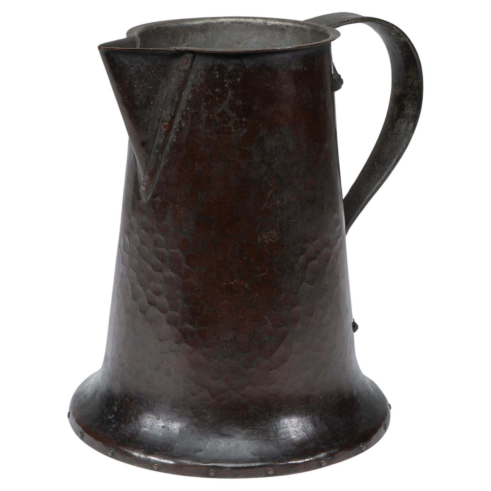 Arthur Dixon For The Bgh. An Arts & Crafts Hand Hammered Copper Jug