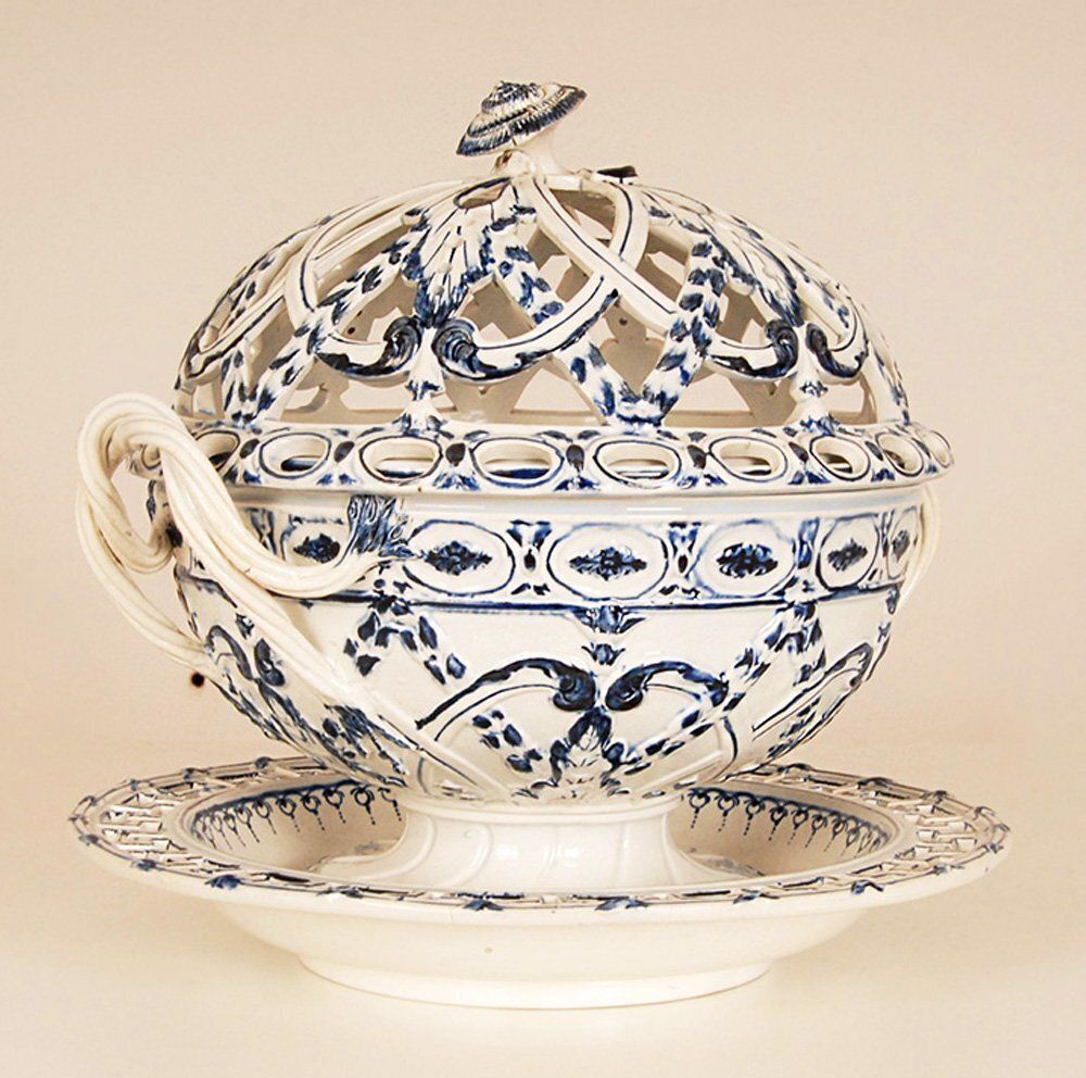 Pierced Lattice Tableware Basket From Wedgwood, 18th Century, Set Of 3 photo vinterior