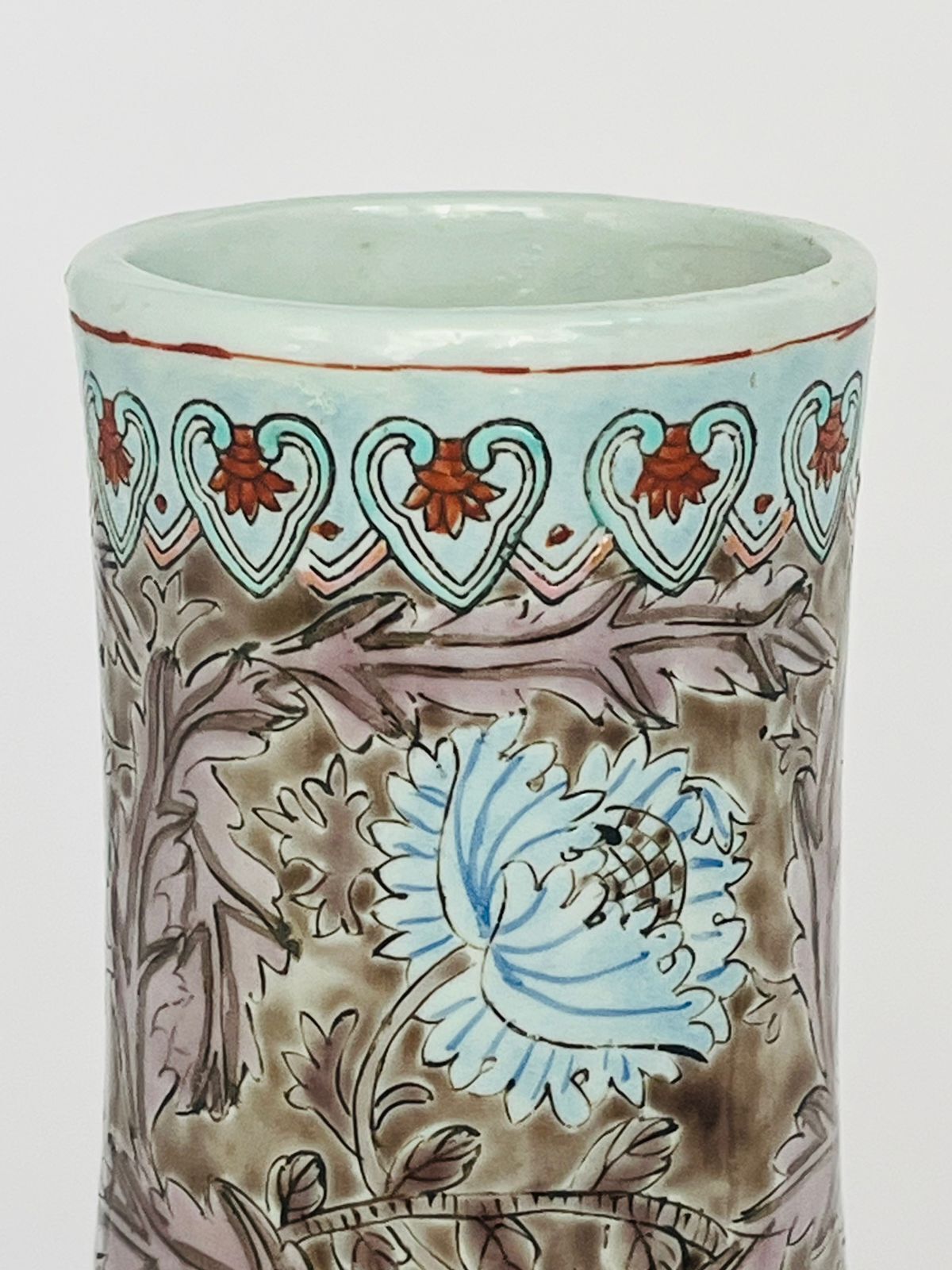 Qing Dynasty Style Porcelain Vase – Qianlong Mark Republic Period Early 20th Century photo for sale
