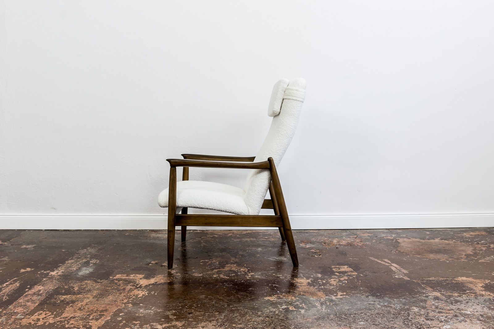 Mid Century Modern High Back Armchair By Edmund Homa, Gfm, Poland, 1960's photo 800.0