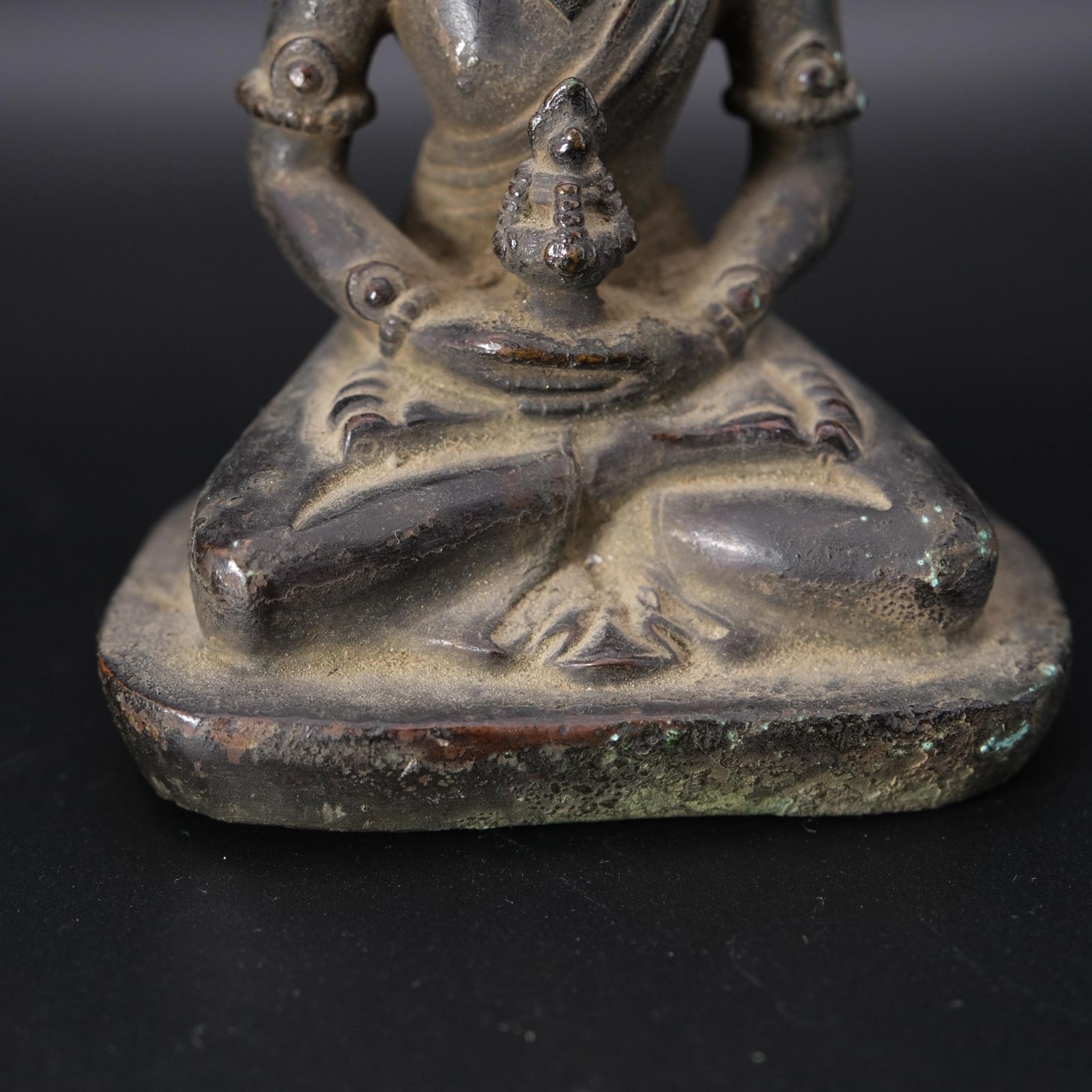 Buddha Amitayus Sculpture – 18th Century Bronze Buddha Statue – Himalayan Art, Antique Tibetan photo Art
