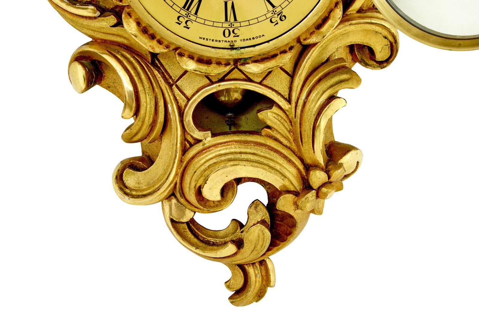 Mid Century Gilt Rococo Revival Wall Clock photo furniture