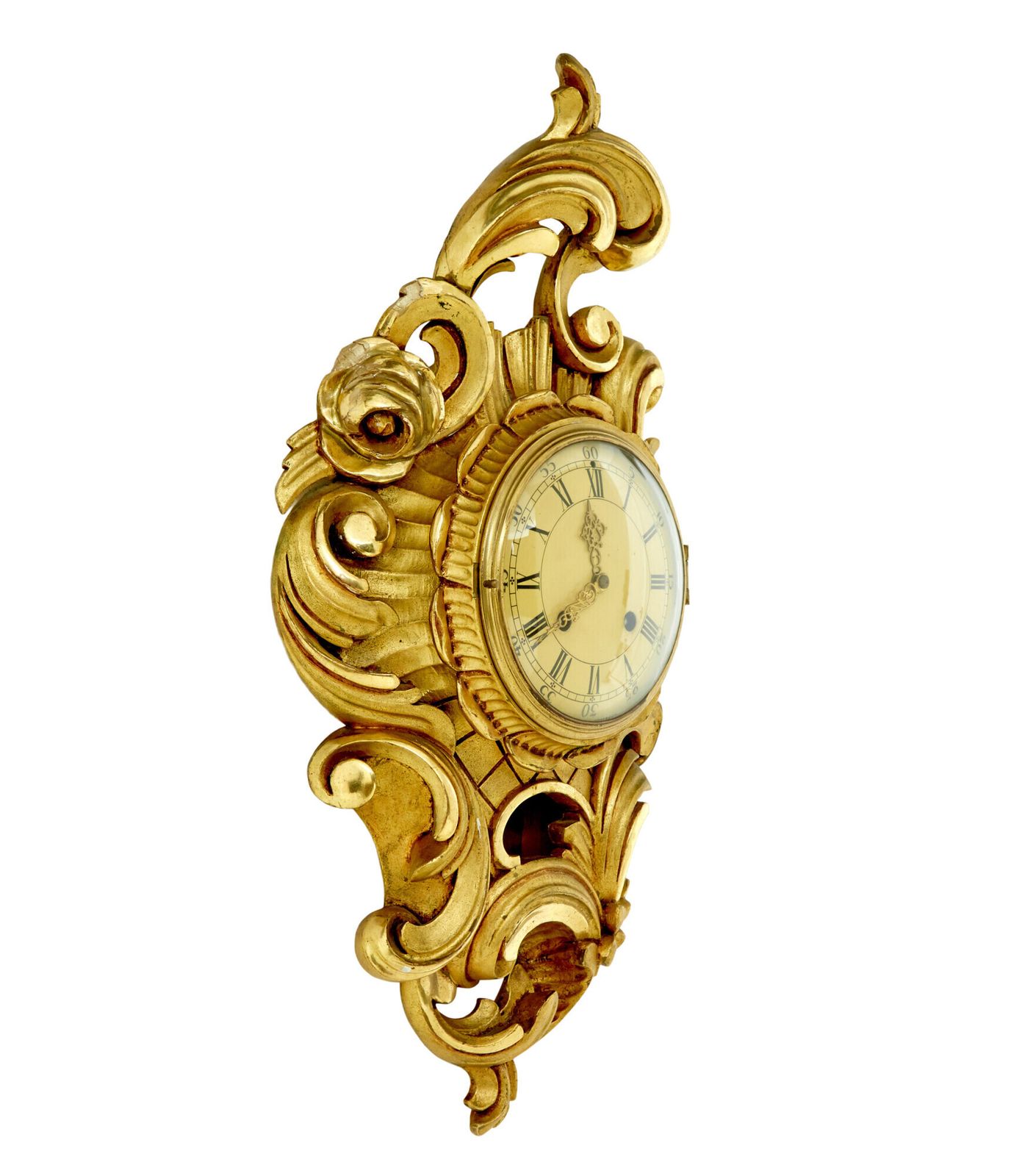 Mid Century Gilt Rococo Revival Wall Clock photo Home Decor