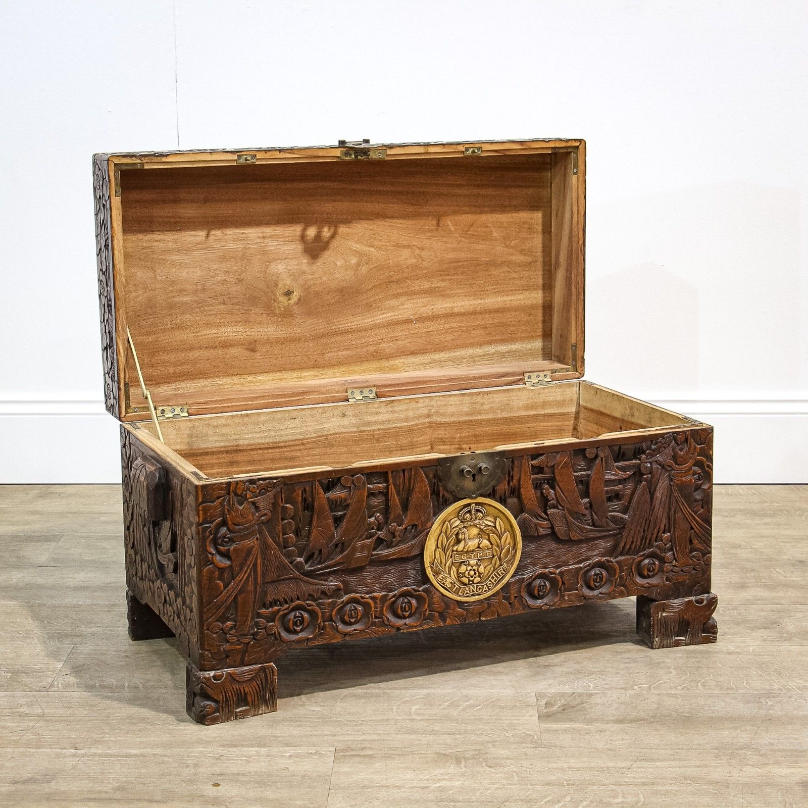Camphorwood Oriental Chest With Regimental Roundels photo furniture