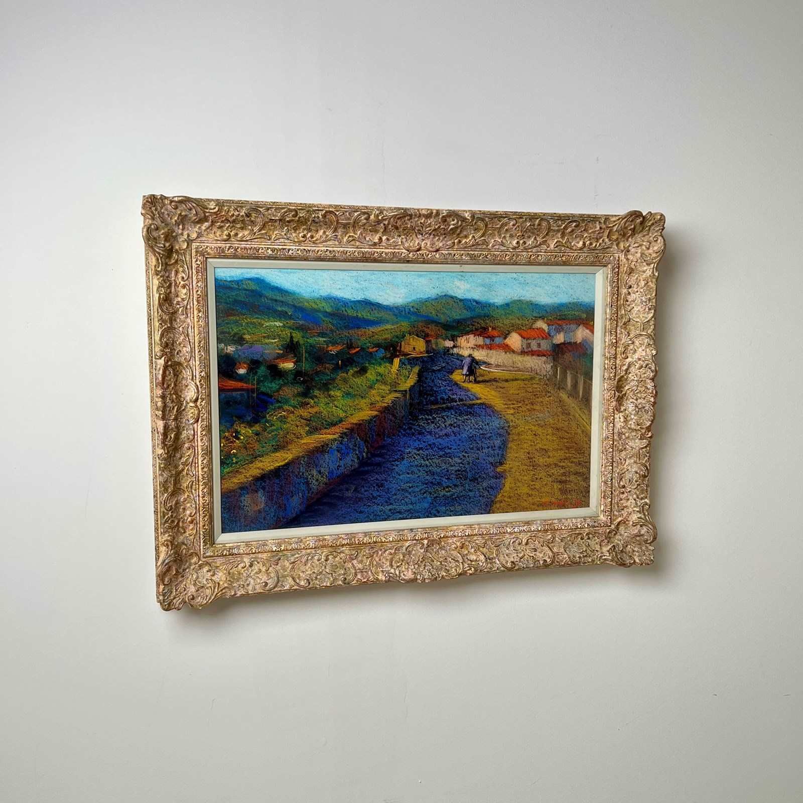 'Entrance To Ceret' A Pastel By John Mackie (Scottish Born 1953) photo 1595.0