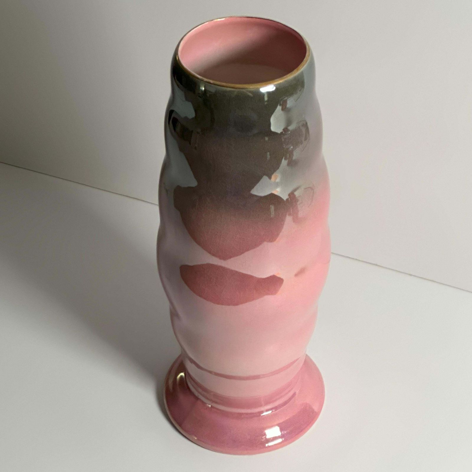 Pink Art Deco Lustre Ware Vase By Maling, England, 1930s photo 150.0