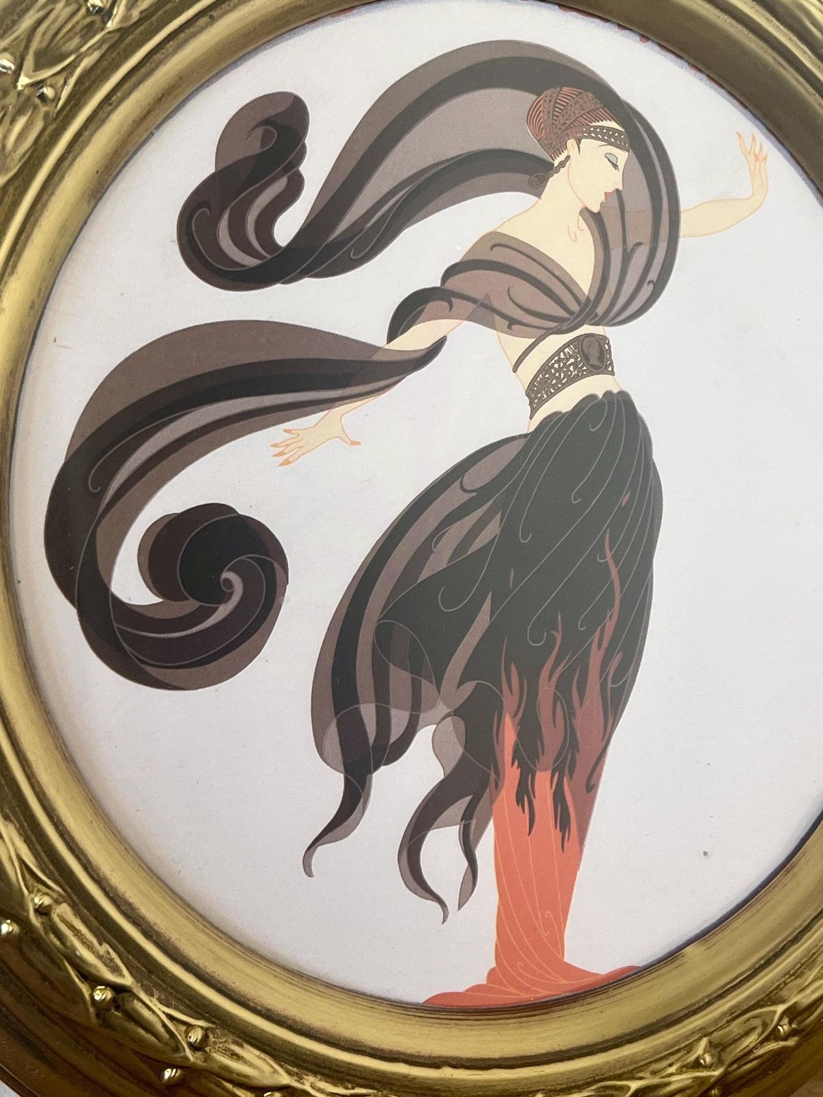 Vintage Art Deco Erté Flames Of Love Wall Print photo 115.0