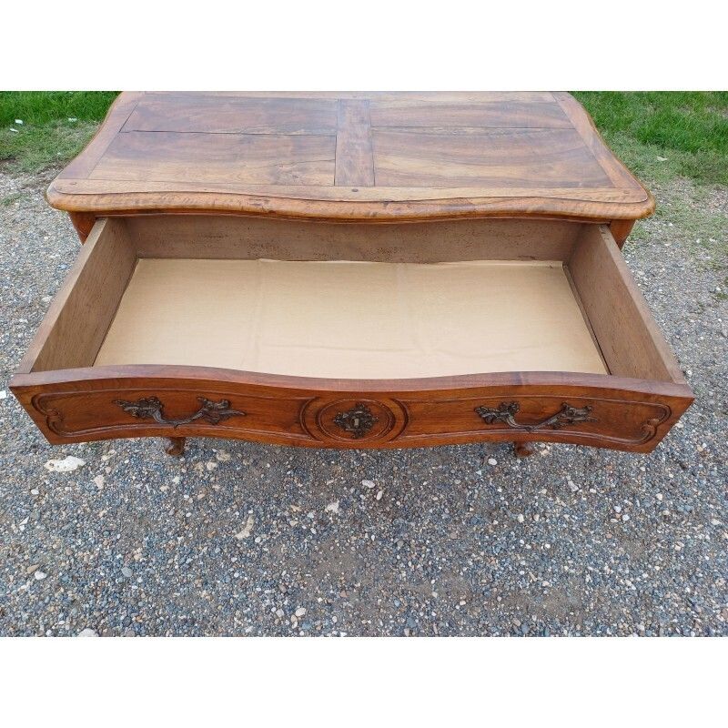 19th Century Walnut Chest Of Drawers With 3 Drawers photo vintage
