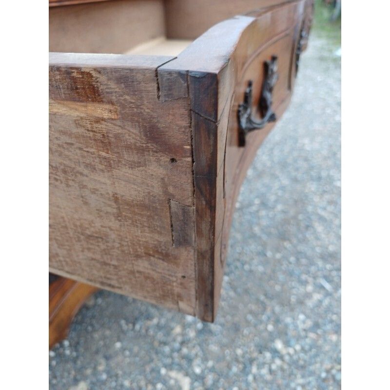 304.0 19th Century Walnut Chest Of Drawers With 3 Drawers photo